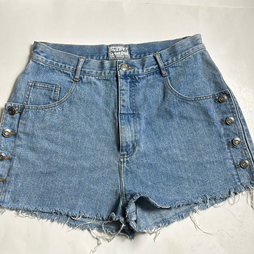 Vintage 80s BEVERLY HILLS denim co Cowgirl high rise jeans mom shorts sz 13/14